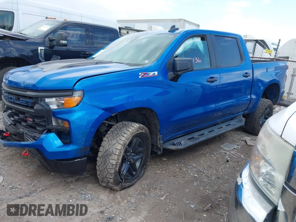 2022 Chevrolet Silverado 1500 Custom Trail Boss with VIN 3GCPDCED3NG689082, listed as a IAAI auction lot 41847136 with 38,101 mi miles and . Bid and sale history available at DreamBid. Image 17.