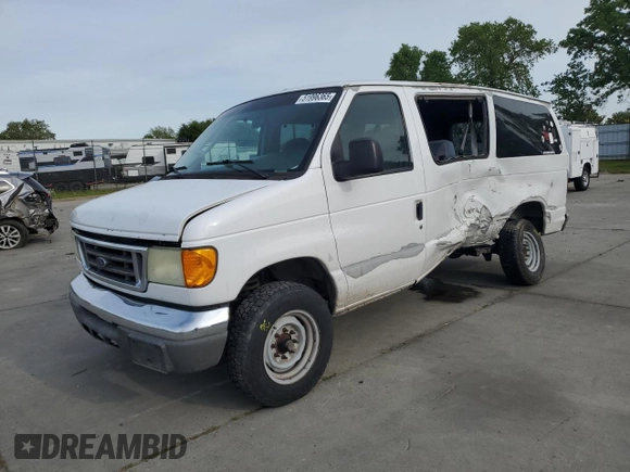 2006 Ford Econoline Passenger XL with VIN 1FBNE31L96HA61105, listed as a Copart auction lot 51996365 with 306,164 mi miles and Salvage title. Bid and sale history available at DreamBid. Image 1.