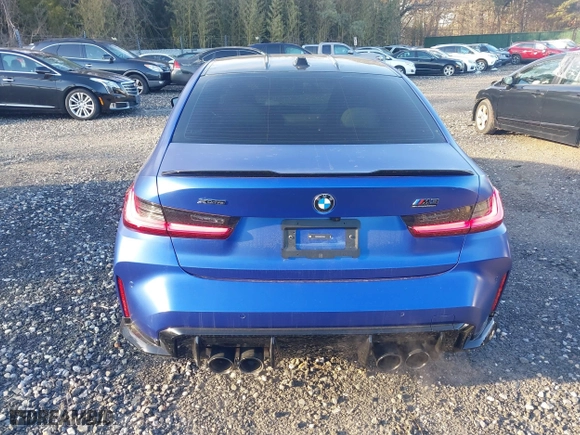 2025 BMW M3 Competition xDrive with VIN WBS33HJ05SFT74162, listed as a IAAI auction lot 41609207 with 2,912 mi miles. Bid and sale history available at carsss.com. Image 16.