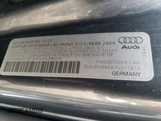2007 Audi S8 z VIN WAUPN44E87N017815, wystawiony jako Copart lot #60161364 z przebiegiem Nie podano mil oraz Szkoda całkowita • Salvage title. Historia ofert i sprzedaży dostępna na DreamBid. Obrazek 13.