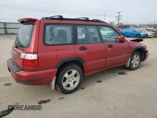2002 Subaru Forester S w/Premium Pkg with VIN JF1SF656X2H736719, listed as a Copart auction lot 47633405 with 63,397 mi miles and Salvage Title. Bid and sale history available at carsss.com. Image 3.