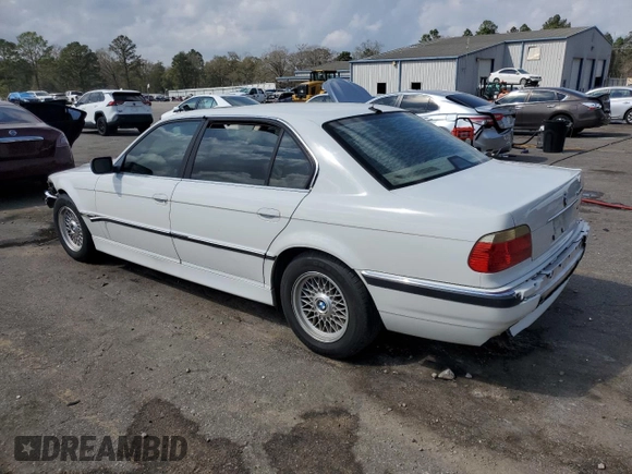 2001 BMW 7 Series 740iL with VIN WBAGH83451DP31373, listed as a Copart auction lot 49294285 with 147,483 mi miles and Salvage Title. Bid and sale history available at carsss.com. Image 2.