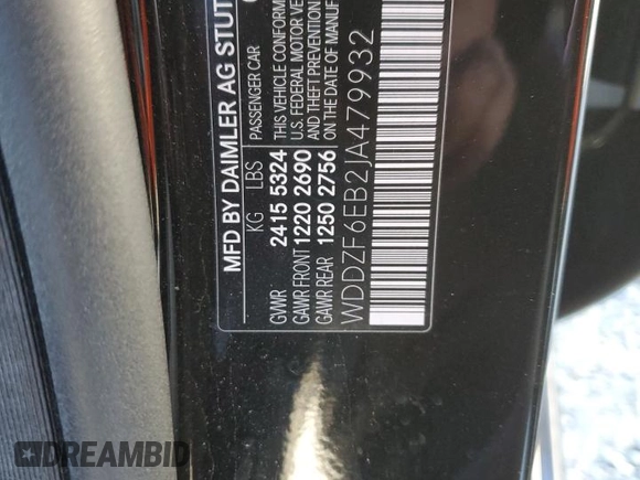 2018 Mercedes-Benz E-Class AMG E 43 with VIN WDDZF6EB2JA479932, listed as a Copart auction lot 88176905 with 64,588 mi miles and Clean Title. Bid and sale history available at carsss.com. Image 13.