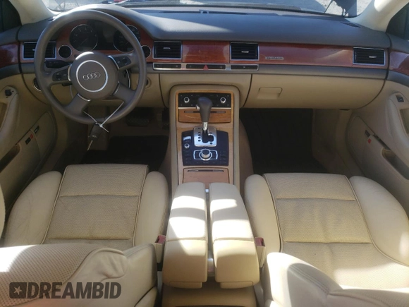 2004 Audi A8 L with VIN WAUML44E74N009550, listed as a Copart auction lot 76842994 with 45,037 mi miles and Clean Title. Bid and sale history available at carsss.com. Image 8.