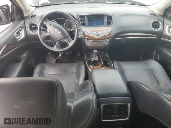 2013 Infiniti JX35 with VIN 5N1AL0MN5DC336213, listed as a Copart auction lot 76327014 with 126,852 mi miles and Salvage Title. Bid and sale history available at carsss.com. Image 8.