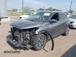 2023 Nissan Kicks SV with VIN 3N1CP5CV0PL507073, listed as a IAAI auction lot 42063800 with 13,091 mi miles and . Bid and sale history available at DreamBid. Image 2.