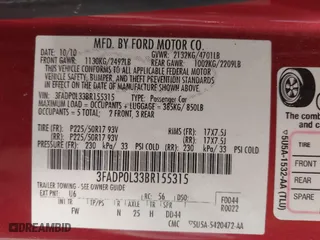 2011 Ford Fusion Hybrid with VIN 3FADP0L33BR155315, listed as a IAAI auction lot 41871715 with 197,345 mi miles. Bid and sale history available at carsss.com. Image 9.