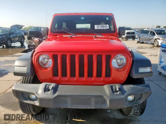 2020 Jeep Wrangler Unlimited Black and Tan with VIN 1C4HJXDG1LW189503, listed as a Copart auction lot 52196645 with 135,305 mi miles and Salvage title. Bid and sale history available at DreamBid. Image 5.