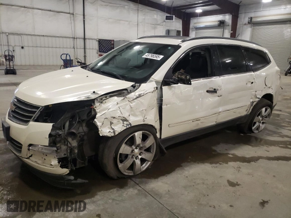2015 Chevrolet Traverse LTZ with VIN 1GNKVJKD3FJ212675, listed as a Copart auction lot 49796595 with 157,166 mi miles and Salvage Title. Bid and sale history available at DreamBid. Image 1.