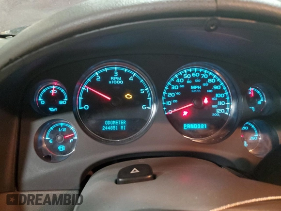 2008 Chevrolet Avalanche LTZ with VIN 3GNFK12368G126797, listed as a Copart auction lot 47109695 with 244,851 mi miles and Salvage Title. Bid and sale history available at carsss.com. Image 9.