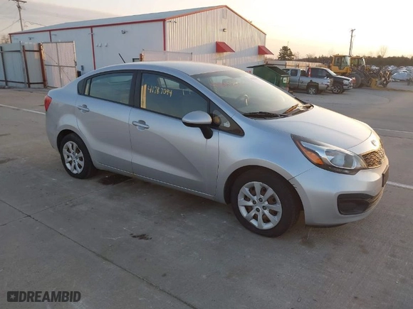 2012 Kia Rio LX with VIN KNADM4A35C6055936, listed as a IAAI auction lot 41787094 with 131,930 mi miles. Bid and sale history available at carsss.com. Image 1.