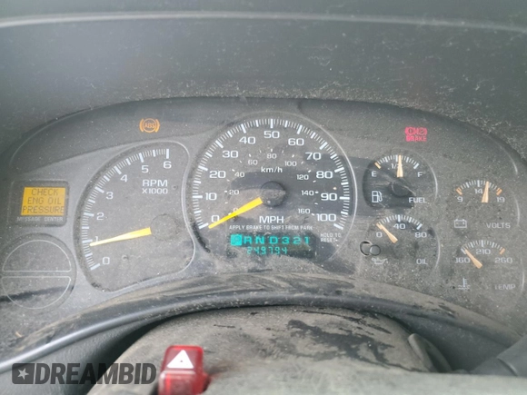 1999 Chevrolet Silverado 1500 with VIN 1GCEC14W4XZ131228, listed as a Copart auction lot 48133395 with 249,794 mi miles and Salvage Title. Bid and sale history available at carsss.com. Image 9.