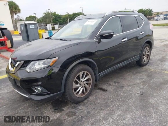 2014 Nissan Rogue SV with VIN 5N1AT2MV9EC775640, listed as a IAAI auction lot 41335425 with 84,424 mi miles and . Bid and sale history available at carsss.com. Image 2.