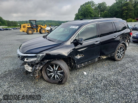 2019 Honda Pilot Elite with VIN 5FNYF6H05KB071031, listed as a Copart auction lot 60777585 with 96,155 mi miles and Salvage title. Bid and sale history available at DreamBid. Image 1.