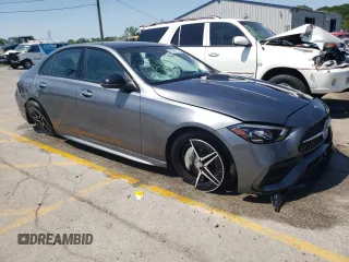 2024 Mercedes-Benz C 300 with VIN W1KAF4HB6RR184794, listed as a Copart auction lot 60930154 with 1,246 mi miles and Salvage Title. Bid and sale history available at DreamBid. Image 4.