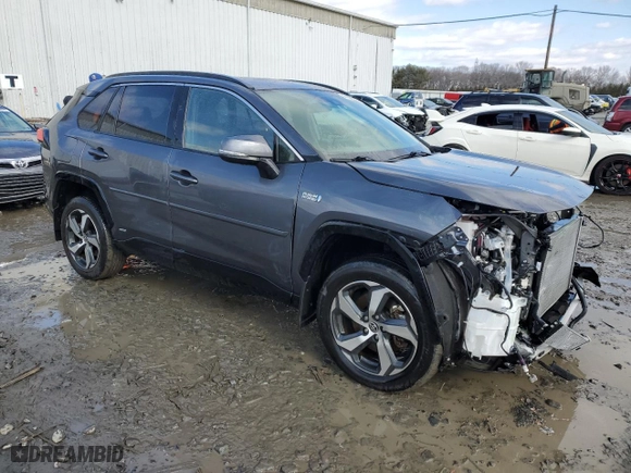 2022 Toyota RAV4 Prime SE with VIN JTMAB3FV1ND083005, listed as a Copart auction lot 44389385 with 27,791 mi miles and Salvage Title. Bid and sale history available at carsss.com. Image 4.