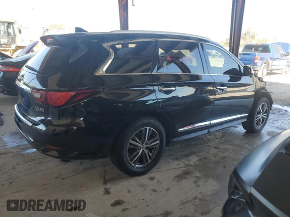 2019 Infiniti QX60 Luxe z VIN 5N1DL0MM7KC521610, wystawiony jako Copart lot #48518765 z przebiegiem 54 561 mil mil oraz Szkody całkowita. Historia ofert i sprzedaży dostępna na DreamBid. Obrazek 3.