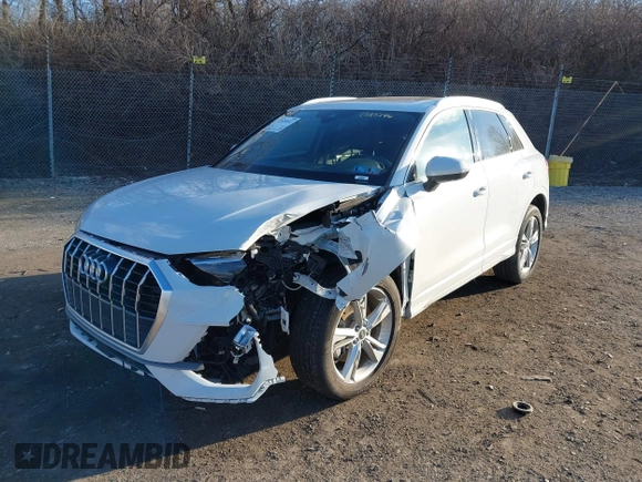 2023 Audi Q3 S line Premium Plus with VIN WA1EECF37P1025146, listed as a IAAI auction lot 41520532 with 36,717 mi miles and . Bid and sale history available at DreamBid. Image 6.
