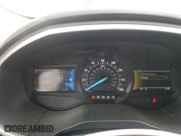 2019 Ford Edge SEL with VIN 2FMPK4J93KBC26513, listed as a Copart auction lot 59301295 with 58,364 mi miles and Salvage title. Bid and sale history available at DreamBid. Image 9.