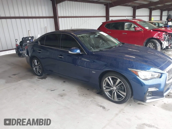 2019 Infiniti Q50 Luxe z VIN JN1EV7AR0KM591152, wystawiony jako IAAI lot #42020951 z przebiegiem 98 589 mil mil oraz . Historia ofert i sprzedaży dostępna na DreamBid. Obrazek 13.