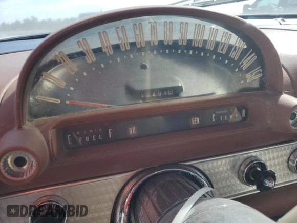 1956 Ford Thunderbird with VIN P6FH266640, listed as a Copart auction lot 76715884 with 12,494 mi miles and Salvage Title. Bid and sale history available at DreamBid. Image 9.