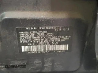 2012 Subaru Impreza Premium z VIN JF1GJAD63CH014499, wystawiony jako Copart lot #58422175 z przebiegiem 166 175 mil mil oraz Szkoda całkowita • Salvage title. Historia ofert i sprzedaży dostępna na DreamBid. Obrazek 13.