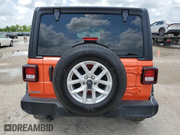 2023 Jeep Wrangler Sport S with VIN 1C4HJXDG7PW675321, listed as a Copart auction lot 54154795 with 10,269 mi miles and Salvage Title. Bid and sale history available at DreamBid. Image 6.