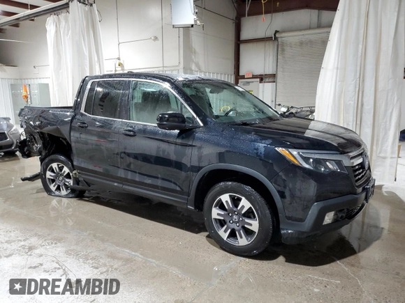 2018 Honda Ridgeline RTL with VIN 5FPYK3F59JB009923, listed as a Copart auction lot 45035285 with 107,539 mi miles and Salvage title. Bid and sale history available at DreamBid. Image 4.