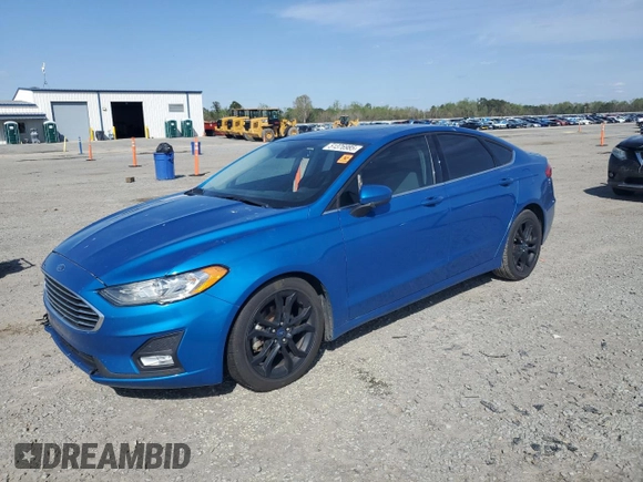 2019 Ford Fusion SE with VIN 3FA6P0HD2KR193449, listed as a Copart auction lot 51376985 with 181,711 mi miles and Salvage Title. Bid and sale history available at DreamBid. Image 1.