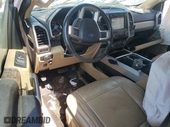 2019 Ford F-250 XL with VIN 1FT7W2BT4KED34411, listed as a Copart auction lot 54476875 with 185,274 mi miles and Salvage title. Bid and sale history available at DreamBid. Image 8.