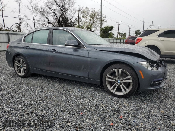 2017 BMW 3 Series 330i xDrive with VIN WBA8D9G54HNU58424, listed as a Copart auction lot 46300085 with 84,171 mi miles and Salvage Title. Bid and sale history available at carsss.com. Image 4.