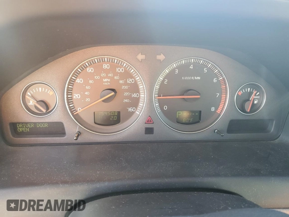 2004 Volvo S60 with VIN YV1RS61T742316173, listed as a Copart auction lot 47857165 with 154,508 mi miles and Salvage Title. Bid and sale history available at carsss.com. Image 9.