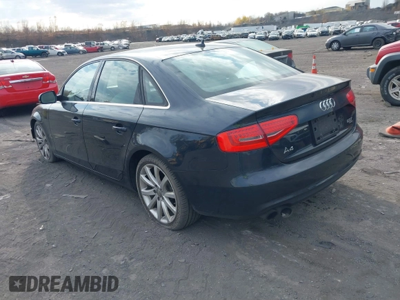 2013 Audi A4 Premium Plus with VIN WAUFFAFL2DN034768, listed as a IAAI auction lot 40727577 with 215,069 mi miles. Bid and sale history available at carsss.com. Image 3.