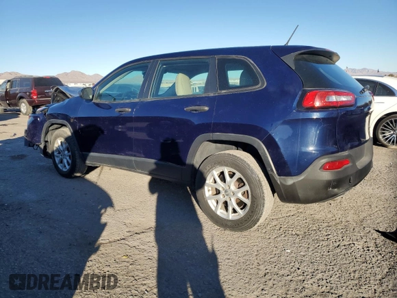 2015 Jeep Cherokee Sport with VIN 1C4PJMAB0FW564448, listed as a Copart auction lot 88367575 with 98,398 mi miles and Salvage Title. Bid and sale history available at carsss.com. Image 2.