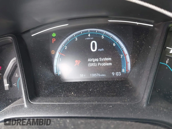 2020 Honda Civic Sedan LX with VIN 2HGFC2F69LH530736, listed as a IAAI auction lot 41765663 with 138,576 mi miles. Bid and sale history available at carsss.com. Image 15.