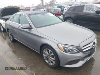 2015 Mercedes-Benz C-Class C 300 with VIN 55SWF4JB8FU057426, listed as a IAAI auction lot 41558621 with 106,655 mi miles. Bid and sale history available at carsss.com. Image 1.