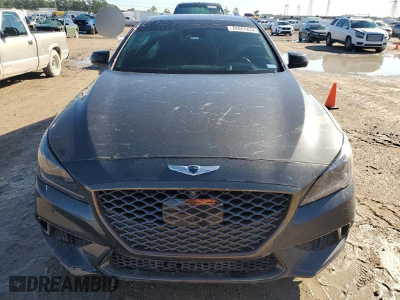 2018 Genesis G80 Sport with VIN KMHGN4JB5JU219162, listed as a Copart auction lot 79851474 with 58,056 mi miles and Salvage Title. Bid and sale history available at DreamBid. Image 5.
