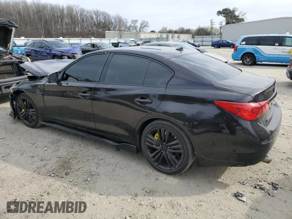 2014 Infiniti Q50 Sport with VIN JN1BV7AR3EM687395, listed as a Copart auction lot 49869235 with 86,199 mi miles and Salvage Title. Bid and sale history available at DreamBid. Image 2.