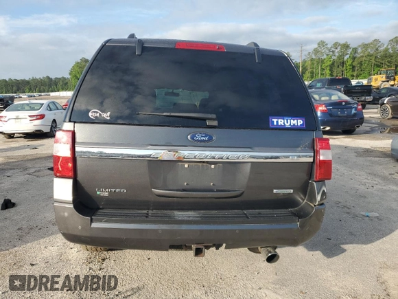 2017 Ford Expedition Max Limited с VIN 1FMJK1KT6HEA60970, выставлен на аукционе Copart как лот 56004965 с пробегом 132 137 миль миль и Списание • Salvage title. История ставок и продаж доступна на DreamBid. Изображение 6.