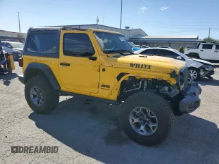 2021 Jeep Wrangler Sport with VIN 1C4GJXAG1MW631732, listed as a Copart auction lot 76422494 with 14,062 mi miles and Salvage Title. Bid and sale history available at DreamBid. Image 4.