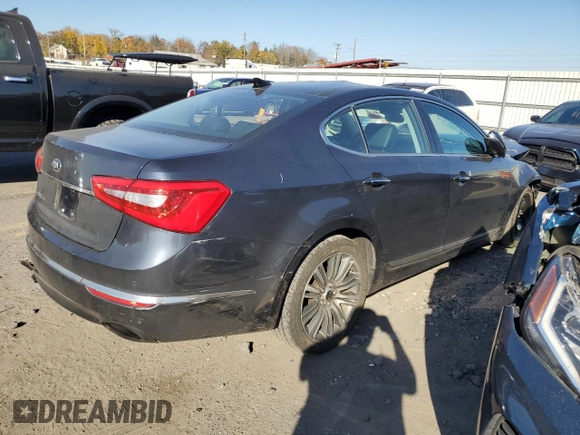 2014 Kia Cadenza Premium with VIN KNALN4D78E5142424, listed as a Copart auction lot 77576304 with 67,069 mi miles and Salvage Title. Bid and sale history available at carsss.com. Image 3.