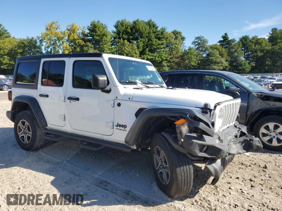 2022 Jeep Wrangler Unlimited High Tide with VIN 1C4HJXDG9NW132131, listed as a Copart auction lot 69314354 with 33,711 mi miles and Salvage Title. Bid and sale history available at DreamBid. Image 4.