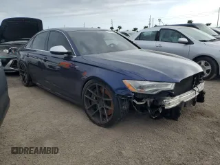 2014 Audi S6 Prestige with VIN WAUF2AFC3EN004451, listed as a Copart auction lot 76411334 with 0 mi miles and Salvage Title. Bid and sale history available at carsss.com. Image 4.