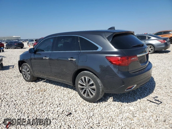 2016 Acura MDX w/Tech with VIN 5FRYD3H43GB009530, listed as a Copart auction lot 46064515 with 0 mi miles and Salvage Title. Bid and sale history available at carsss.com. Image 2.