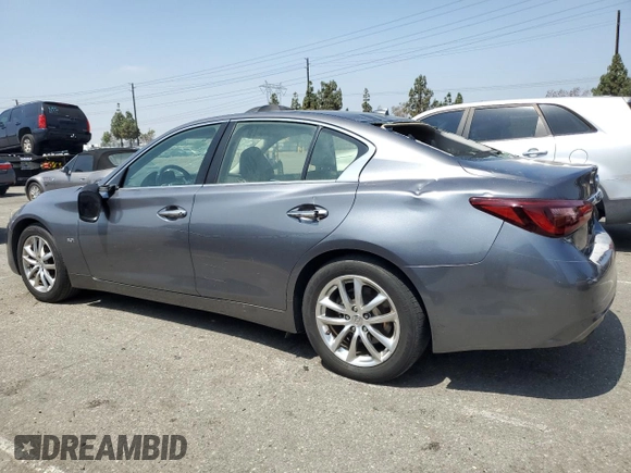 2018 Infiniti Q50 Luxe with VIN JN1EV7AP6JM364691, listed as a Copart auction lot 61680685 with 103,370 mi miles and Salvage title. Bid and sale history available at DreamBid. Image 2.