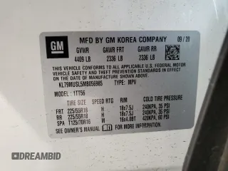 2021 Chevrolet TrailBlazer RS with VIN KL79MUSL5MB056985, listed as a Copart auction lot 46900434 with 46,937 mi miles and . Bid and sale history available at DreamBid. Image 15.