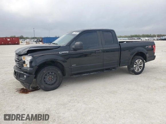 2017 Ford F-150 XL with VIN 1FTEX1CP4HKD67029, listed as a Copart auction lot 47726485 with 171,921 mi miles and Salvage Title. Bid and sale history available at carsss.com. Image 1.