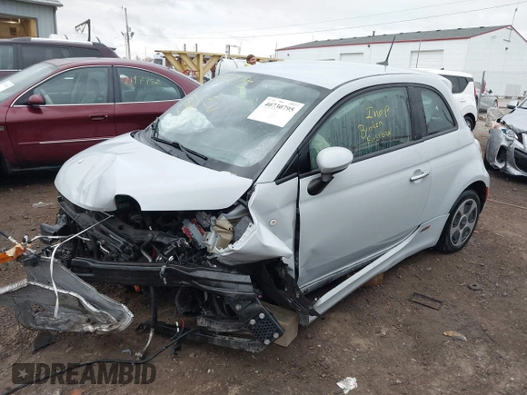 2017 FIAT 500e with VIN 3C3CFFGE1HT550018, listed as a IAAI auction lot 40730795 with 1 mi miles. Bid and sale history available at carsss.com. Image 20.
