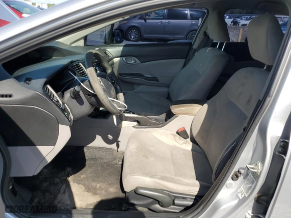 2013 Honda Civic Sdn LX with VIN 19XFB2F50DE080819, listed as a Copart auction lot 51474275 with 176,063 mi miles and Salvage Title. Bid and sale history available at carsss.com. Image 7.