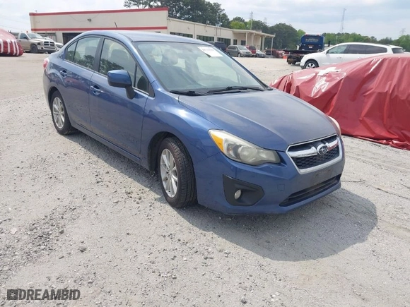 2012 Subaru Impreza Sedan 2.0i Premium with VIN JF1GJAC60CH024358, listed as a IAAI auction lot 41733110 with 174,507 mi miles. Bid and sale history available at carsss.com. Image 1.